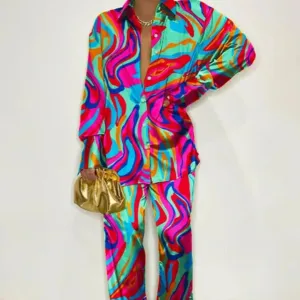 2 Piece Fashionable Printed Set
