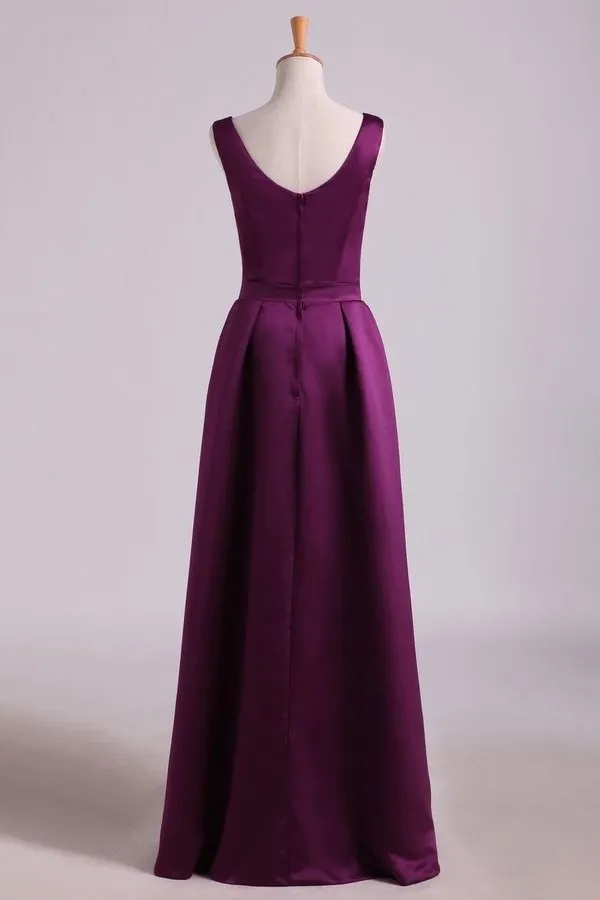 2024 Bridesmaid Dresses A-Line Floor Length P6LMA49X