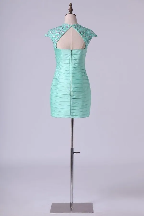 2024 Homecoming Dresses Straps Sheath Short With PNZGM9AN