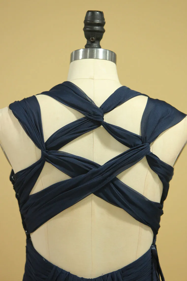 2024 Popular Prom Dresses A Line Floor Length Halter