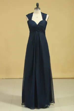 2024 Popular Prom Dresses A Line Floor Length Halter