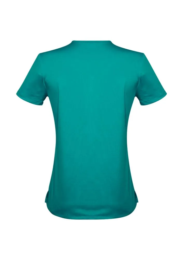 Advatex Ladies Mae Short Sleeve Knit Top - Dynasty Green - 10 - Biz Collection