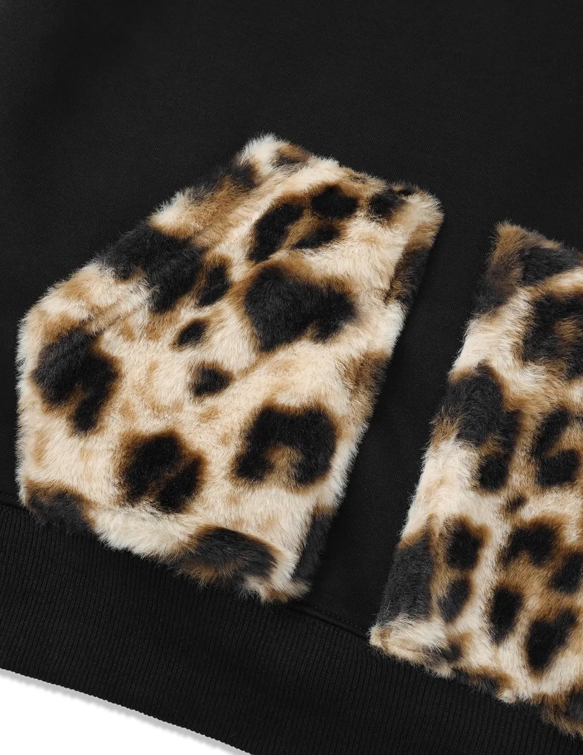 Aelfric Eden Oversized Hoodies Womens Leopard Letter Print Hoodie Fall Y2k Hooded Sweatshirts with Pocket