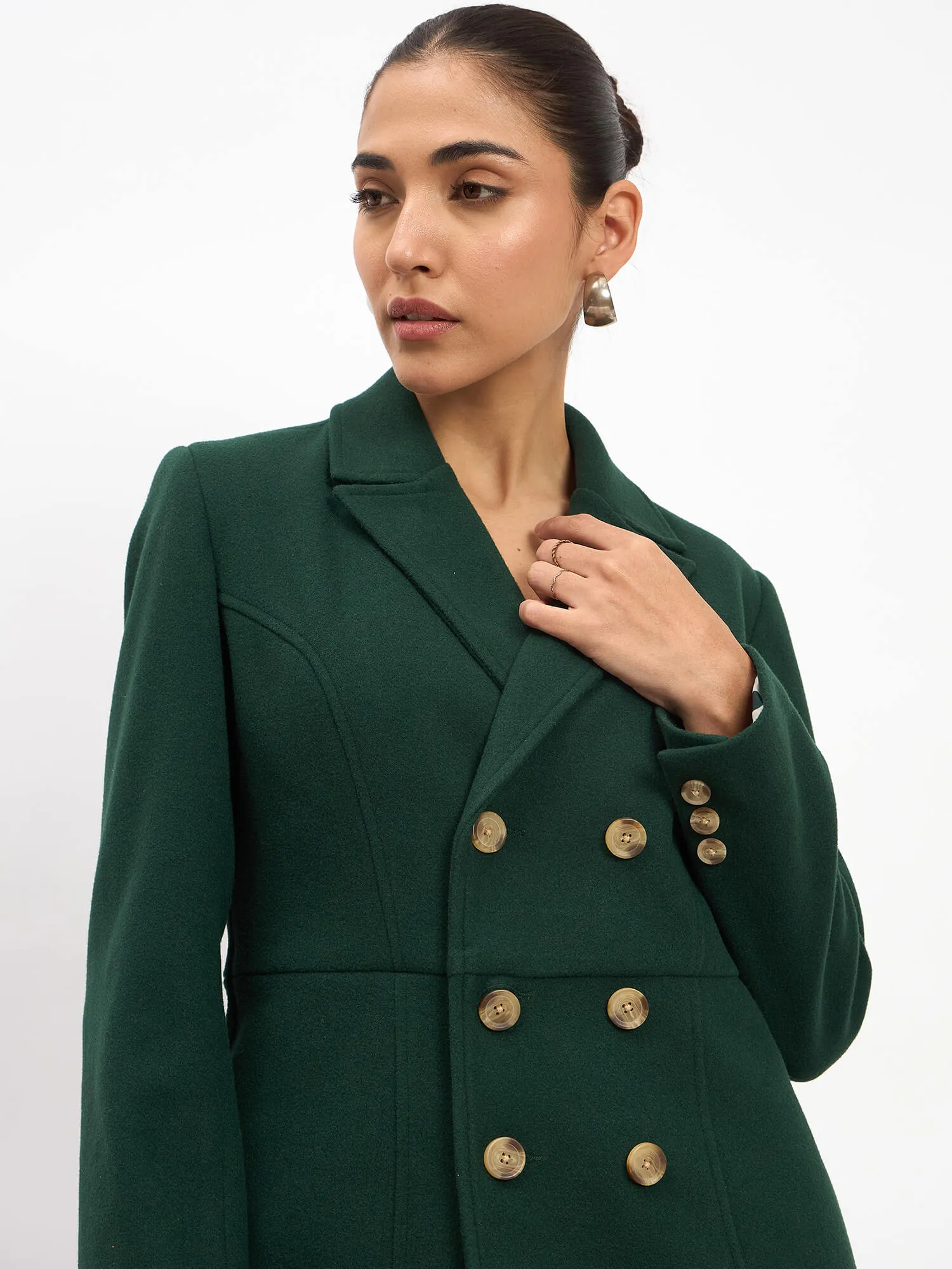Arwen Longline Overcoat - Green