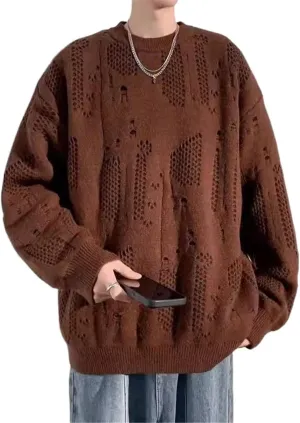 Autumn and Winter Round Neck Sweater Undershirt Men's top