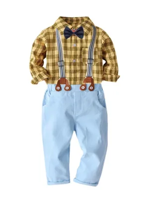 Autumn Fashionable 4-Piece Baby Boy Party Wear Set