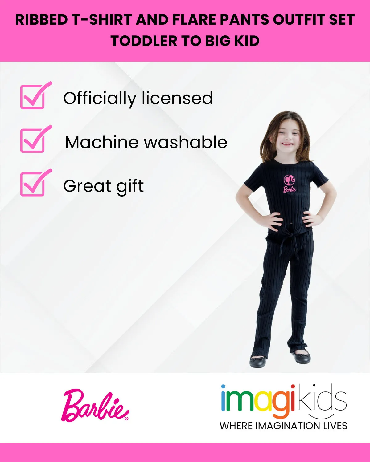 Barbie T-Shirt and Flare Pants Outfit Set
