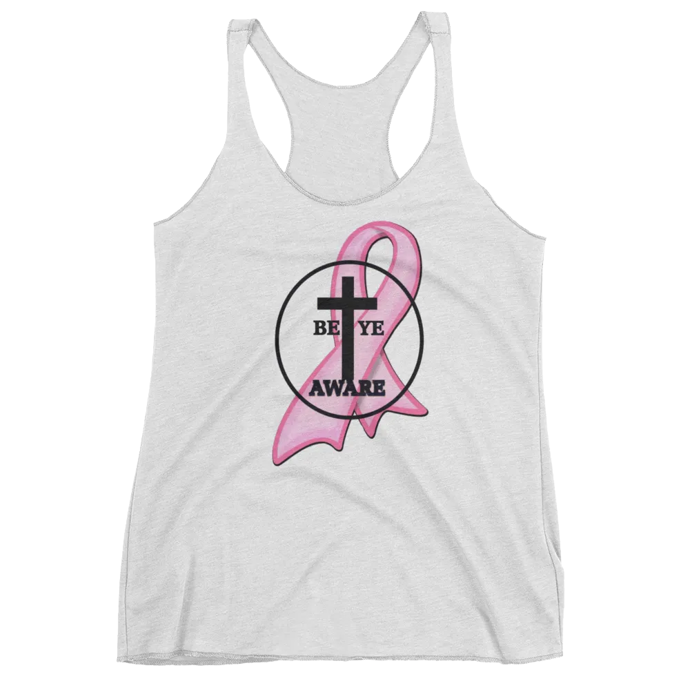 BCA Ladies' Awareness Racerback Tank - White