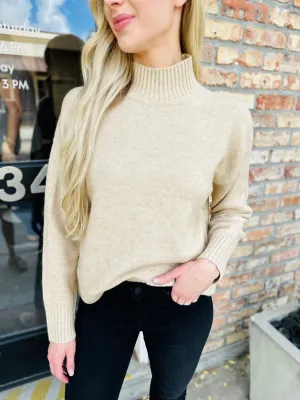Bengals High Neck Sweater- Taupe