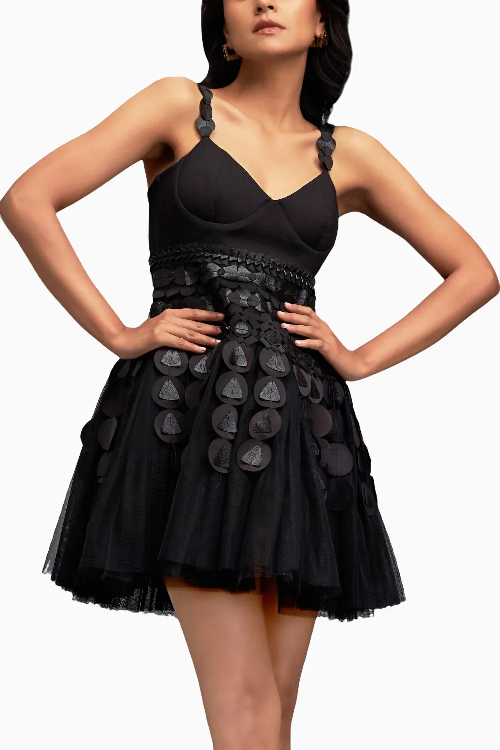 Black Chic Mini Flare Dress
