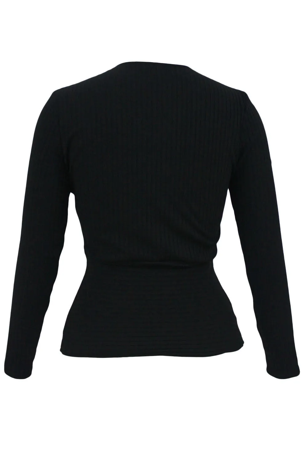 Black Plunging Stretch Stylish Short Top