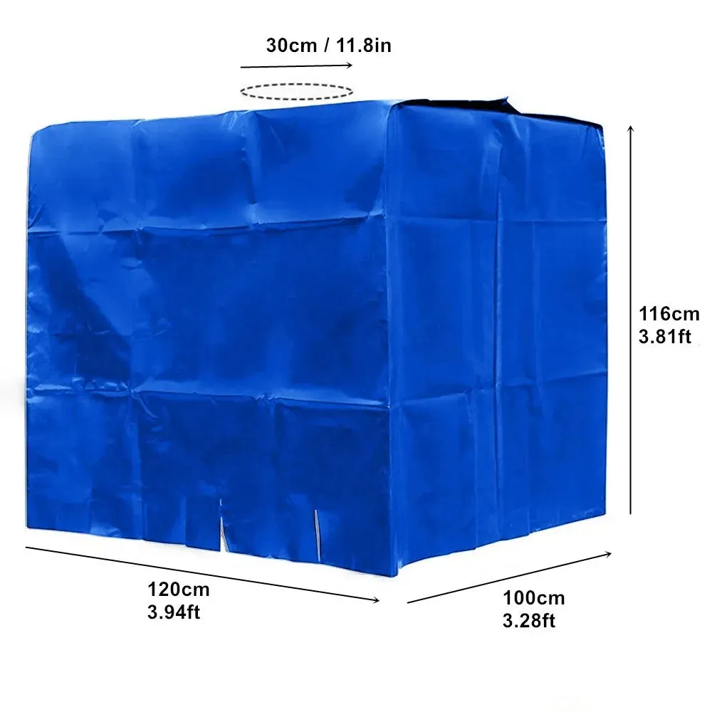 Black Rainwater Tank Waterproof and Dustproof Cover 1000 Liters Ibc Container Aluminum Foil Oxford Cloth Uv Protection Cover