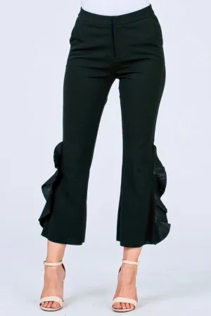Black Ruffle Pants