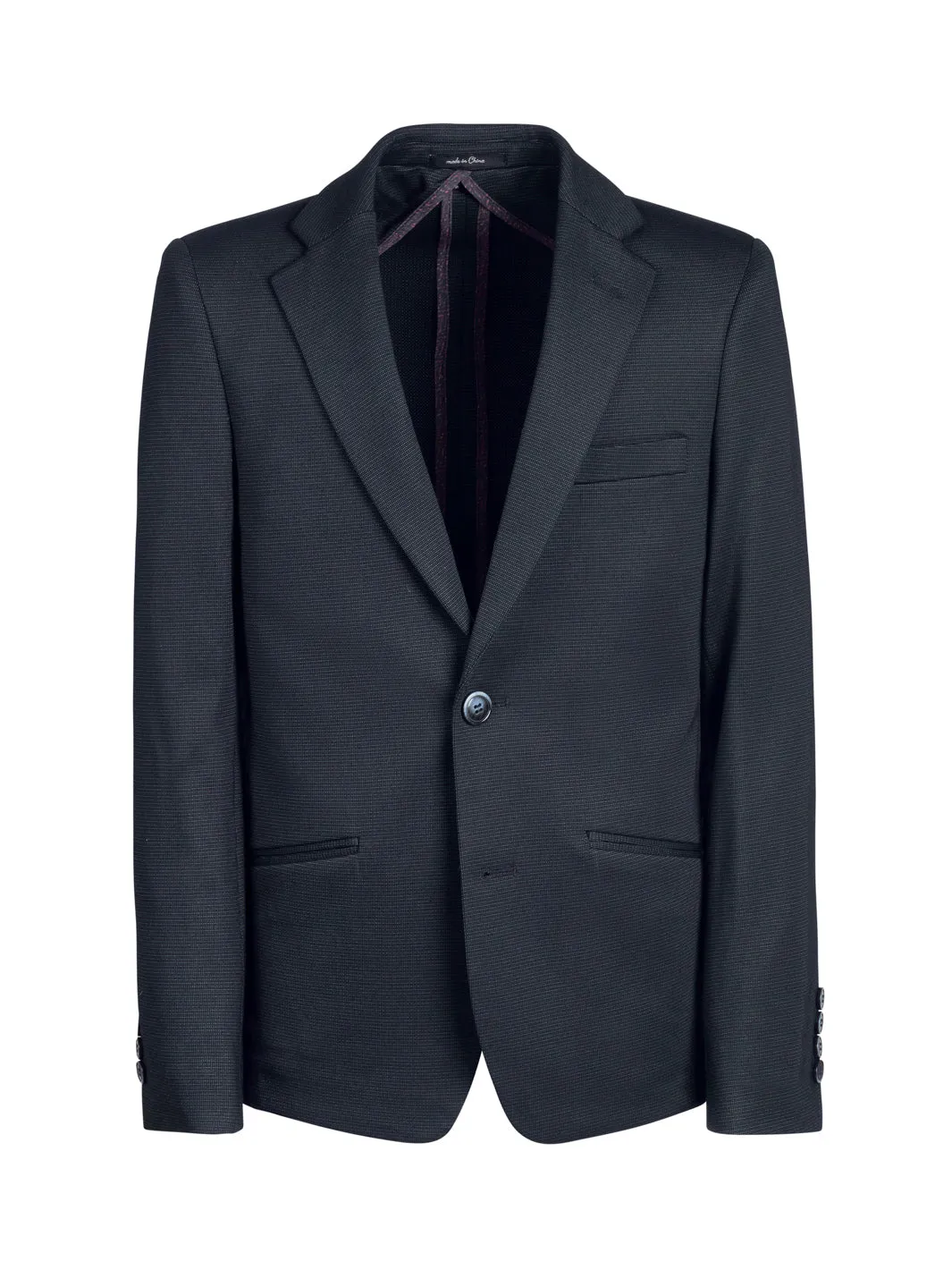 Boy's Basic Stretch Suit Jacket - Navy
