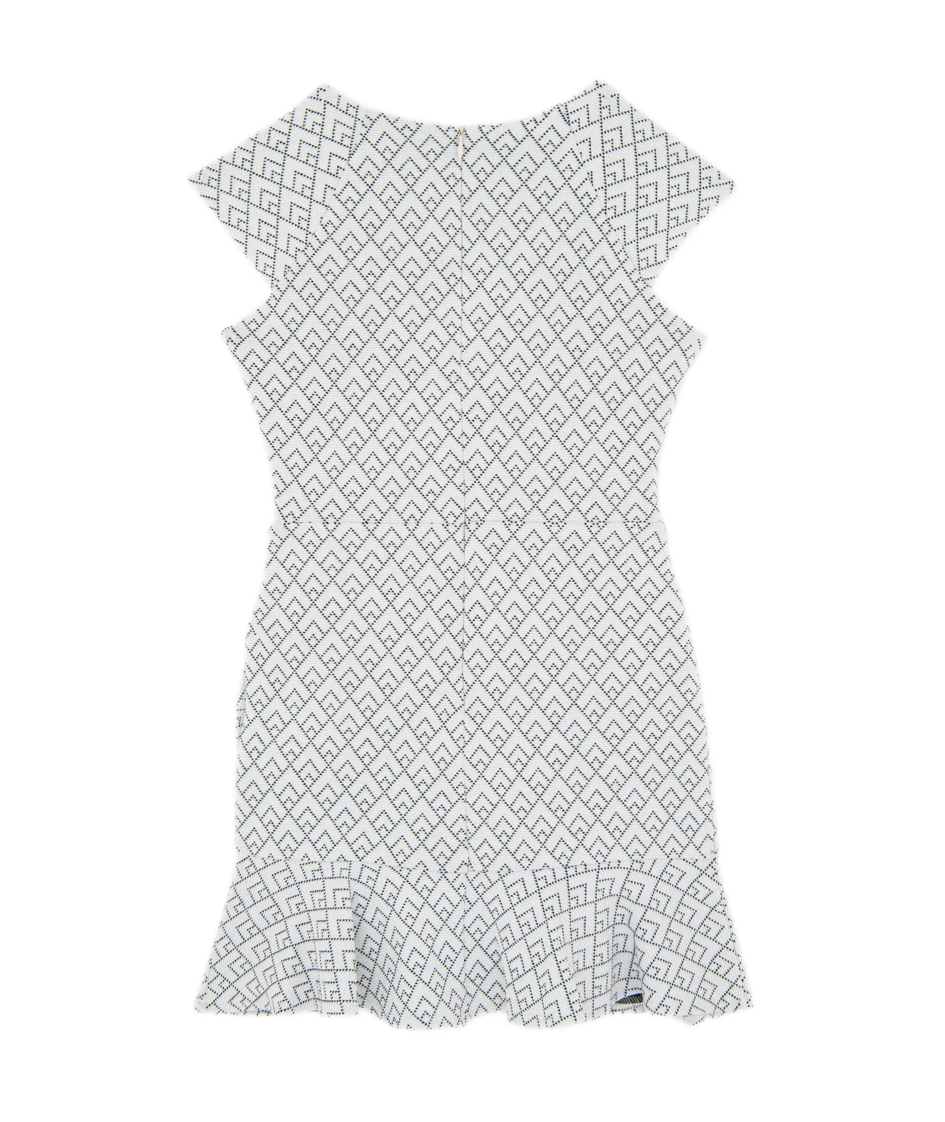 By Debra Girls Kate Ivory/Black Slanted Ruffle Dress