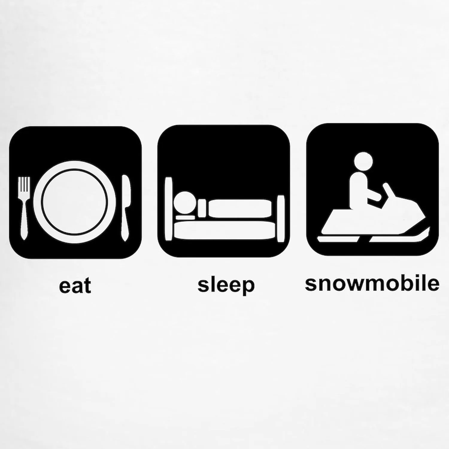 CafePress Eat Sleep Snowmobile Men's Light Pajamas Men's Novelty Light Pajama Set, Comfortable PJ Sleepwear