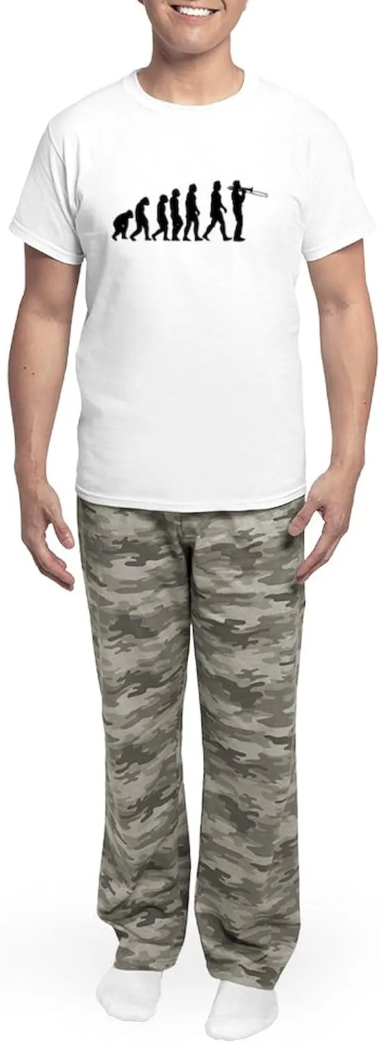 CafePress Evolution Trombone Men's Light Pajamas Men's Novelty Light Pajama Set, Comfortable PJ Sleepwear