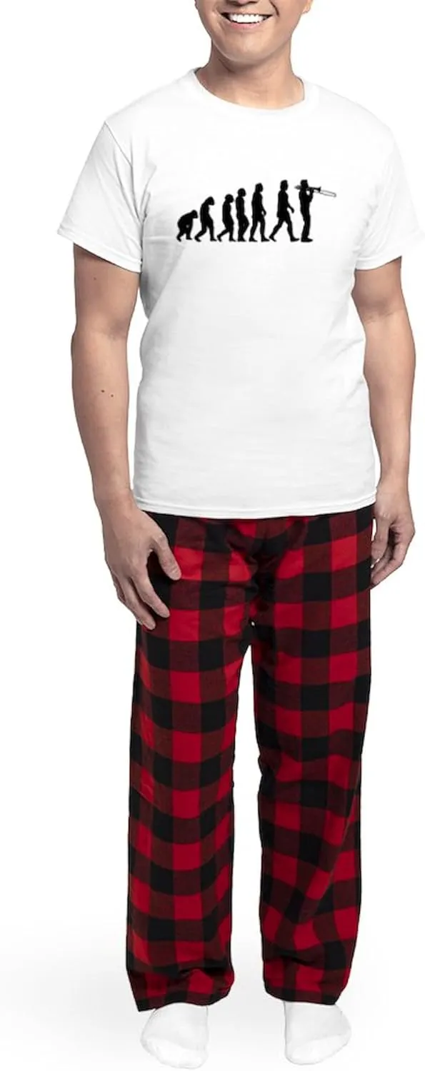 CafePress Evolution Trombone Men's Light Pajamas Men's Novelty Light Pajama Set, Comfortable PJ Sleepwear