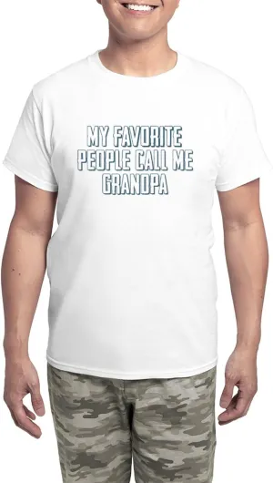 CafePress My Favorite People Call Me Gr Men's Light Pajamas Men's Novelty Light Pajama Set, Comfortable PJ Sleepwear
