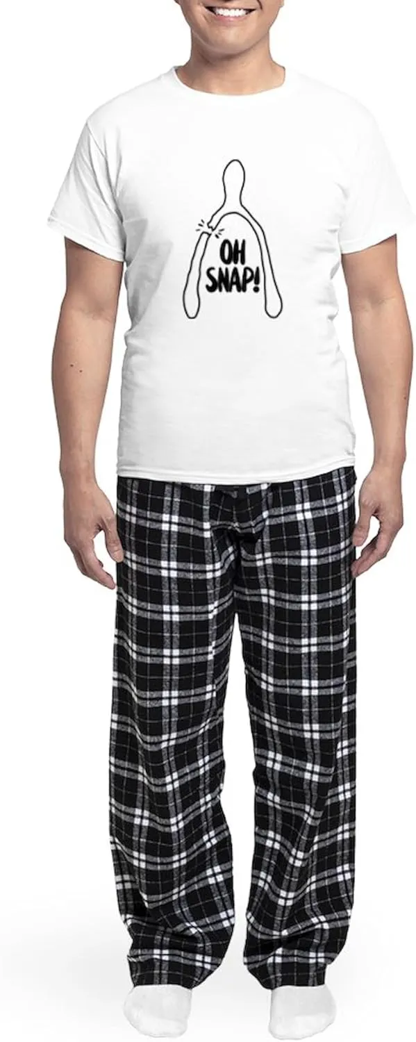 CafePress Oh Snap Men's Light Pajamas Men's Novelty Light Pajama Set, Comfortable PJ Sleepwear