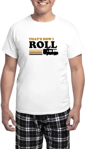 CafePress Thats How I Roll (RV) Men's Light Pajamas Men's Novelty Light Pajama Set, Comfortable PJ Sleepwear