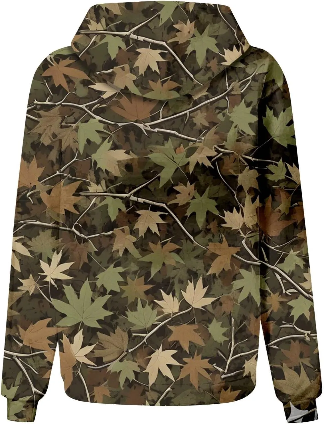Camo Hoodie Womens Maple Leaf Graphic Fleece Hooded Sweatshirt Oversized Hoodies For Women Trendy Cute Leopard Print Tops