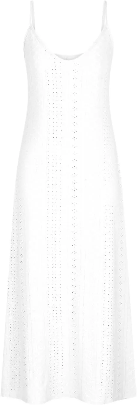 Ceboyel Womens Spaghetti Strap Eyelet Maxi Dress Summer Casual Vacation Dresses Boho Beach Sundresses Bohemian Outfits 2024