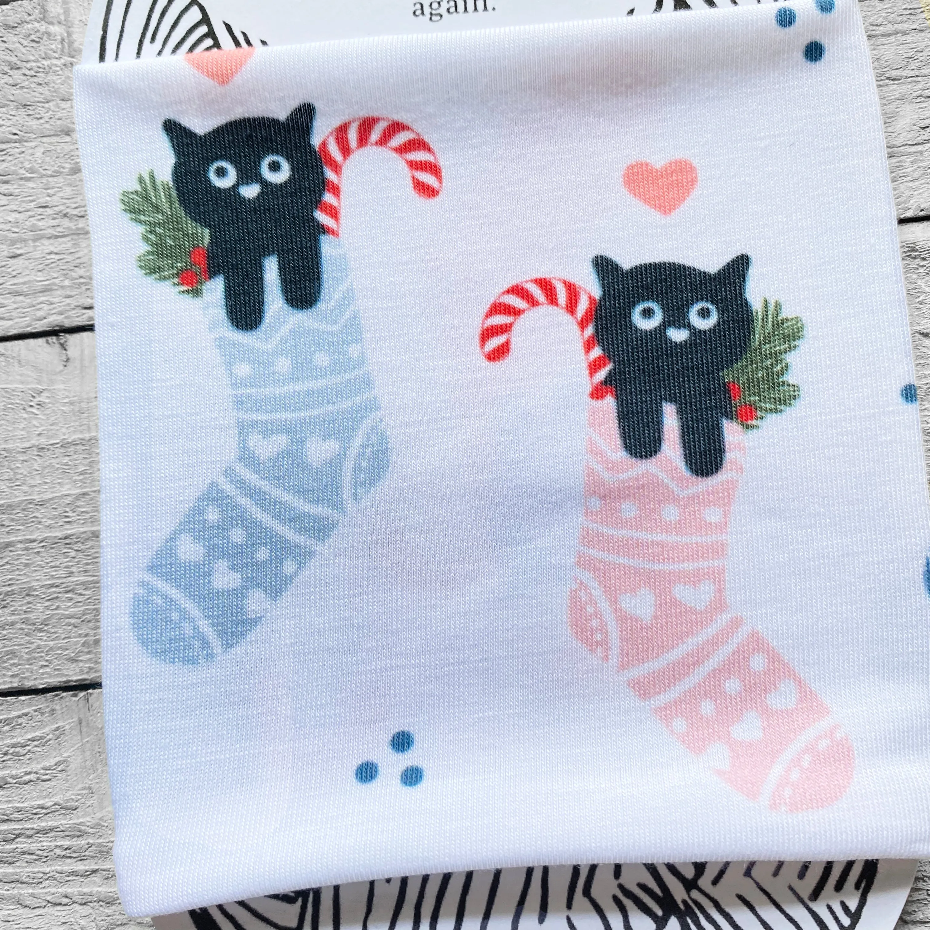 Christmas Cats in Stockings Skein Coat