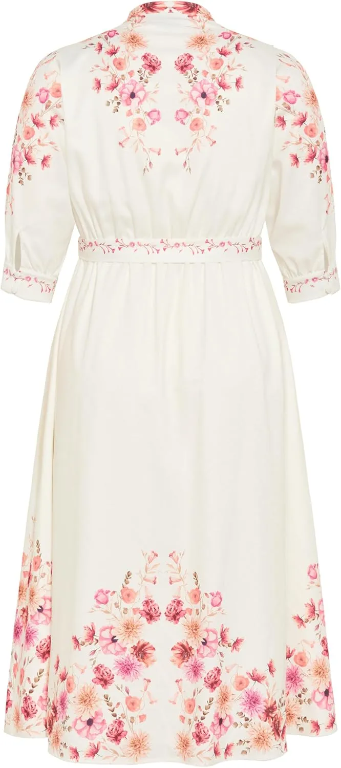 City Chic Women's Plus Size Annabelle Button Closure Midi Dress