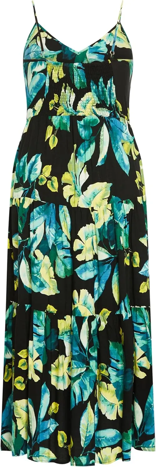 City Chic Women's Plus Size Oasis Print Maxi Dress