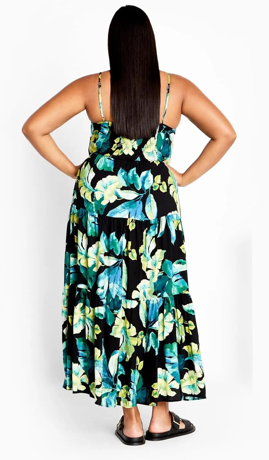 City Chic Women's Plus Size Oasis Print Maxi Dress