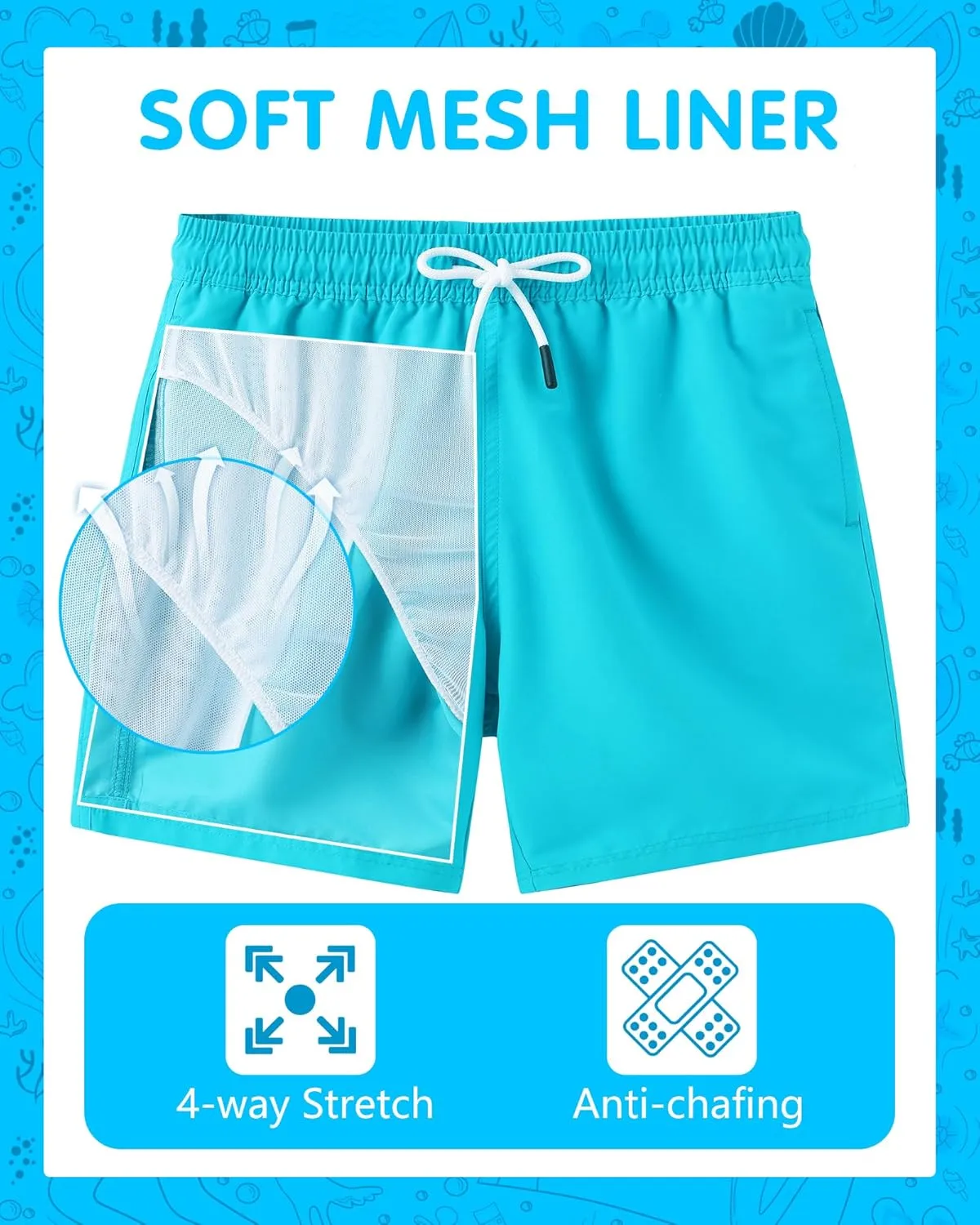 CJMJXPH Boys Swim Trunks Toddler Swim Shorts Little Boys Bathing Suit Swimsuit Swimwear