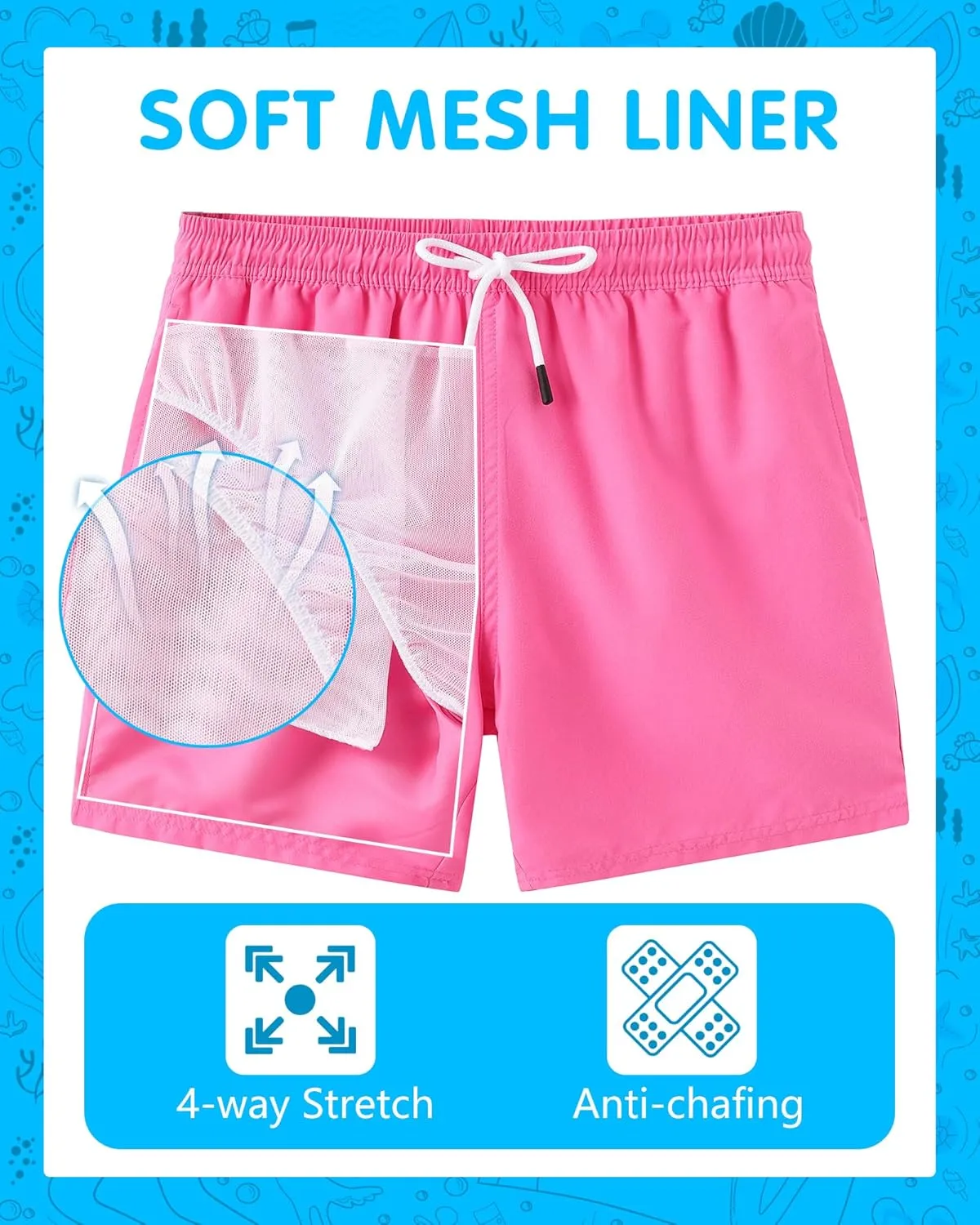 CJMJXPH Boys Swim Trunks Toddler Swim Shorts Little Boys Bathing Suit Swimsuit Swimwear