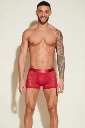 Cosabella Never Say Never Men's Classic Trunk, Mystic Red (NEVER0411)