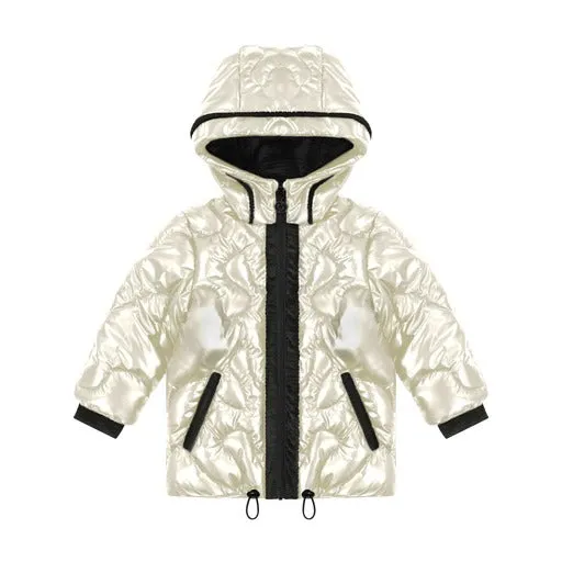 Cozy Coop Squiggle Quilt White Coat