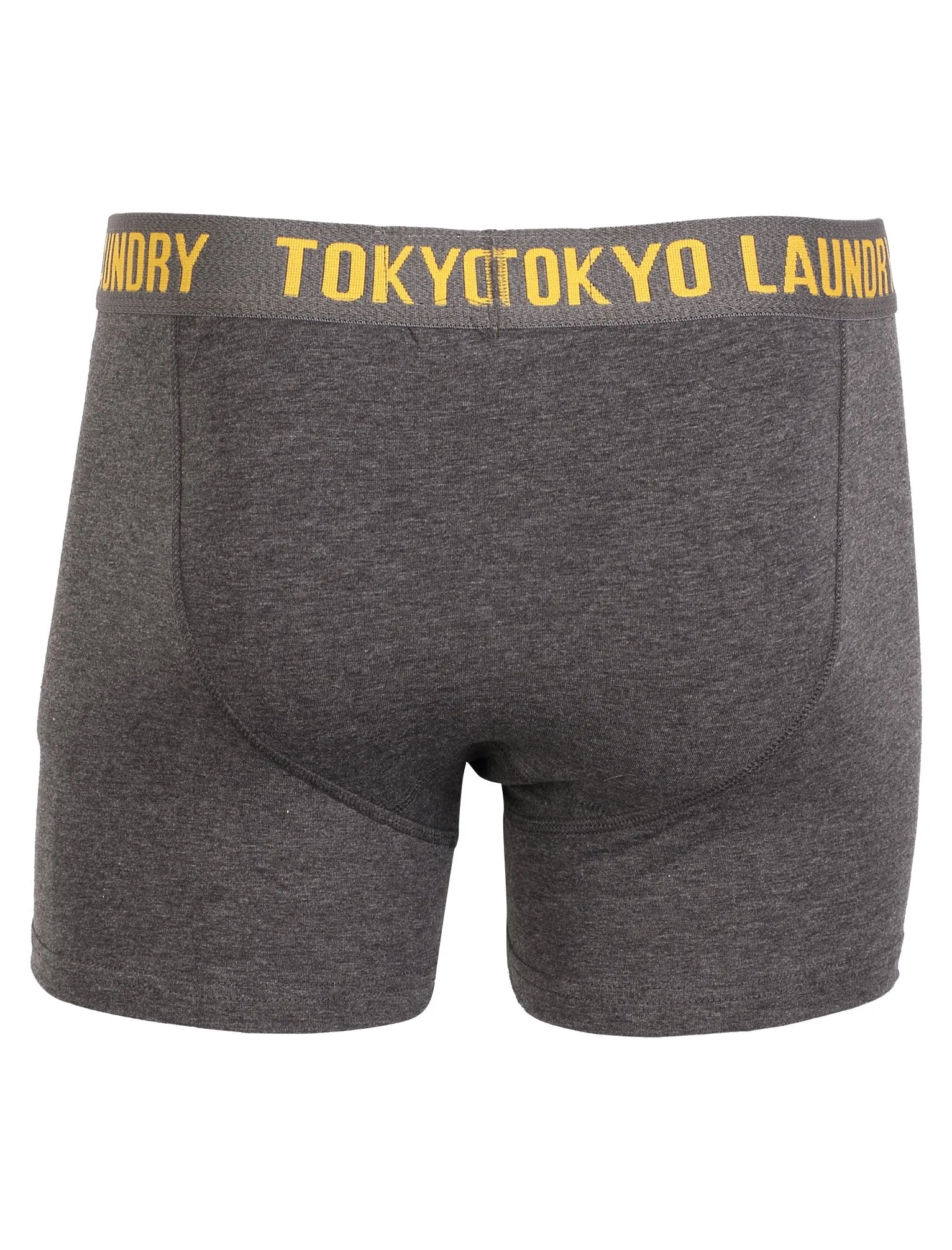 Dakota ( 2 Pack) Boxer Shorts Set in Mood Indigo Marl / Dark Grey  - Tokyo Laundry