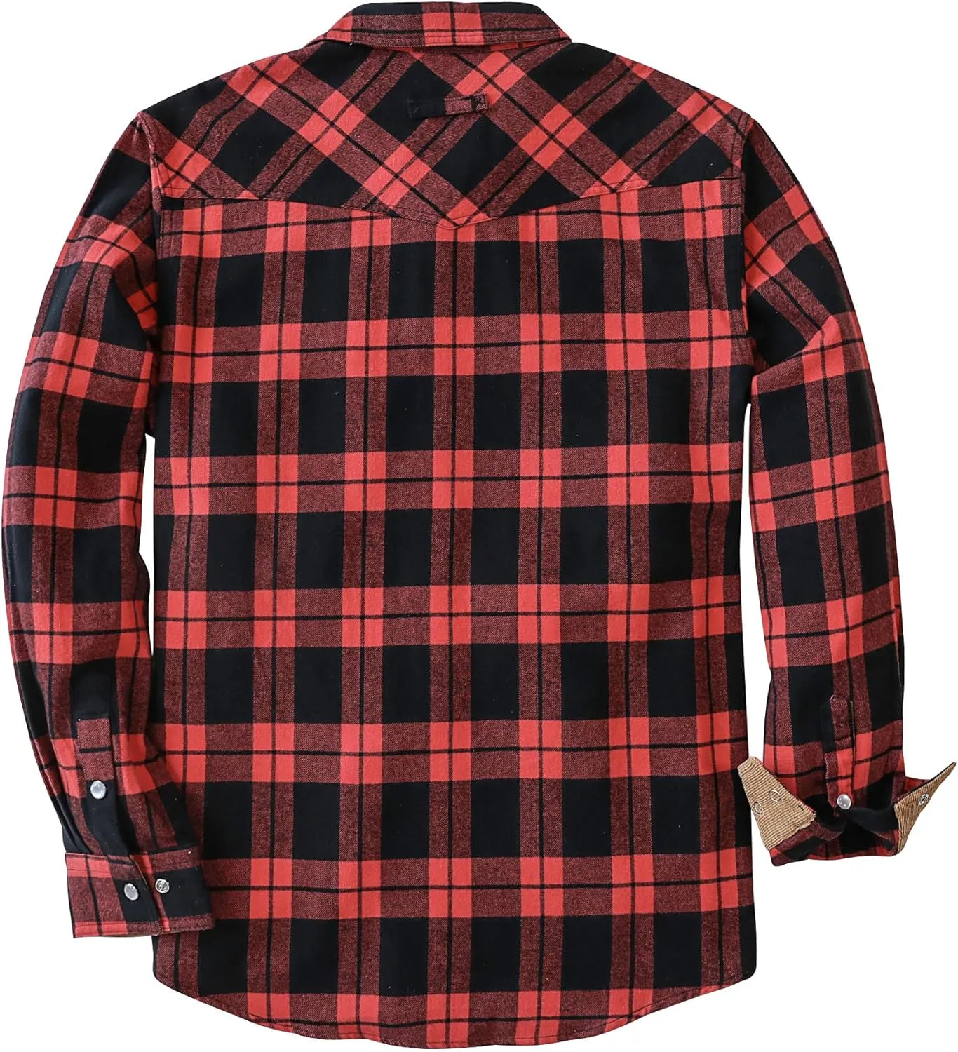 Dubinik Mens Flannel Shirts Long Sleeve Casual Cozy Pearl Snap Shirts for Men Western Cowboy Plaid Soft Pure Cotton
