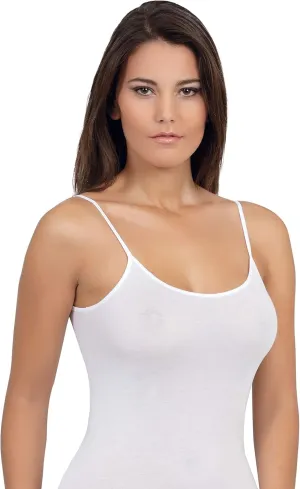 EGI  Luxury 100% "Filo di Scozia Cotton Women's Tank Camisole (S - XXXL). Proudly Made in Italy.