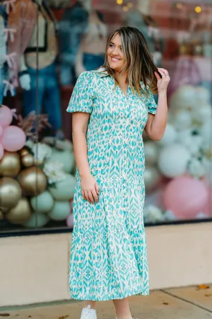Elan: Midi Dress in Blue Casablanc