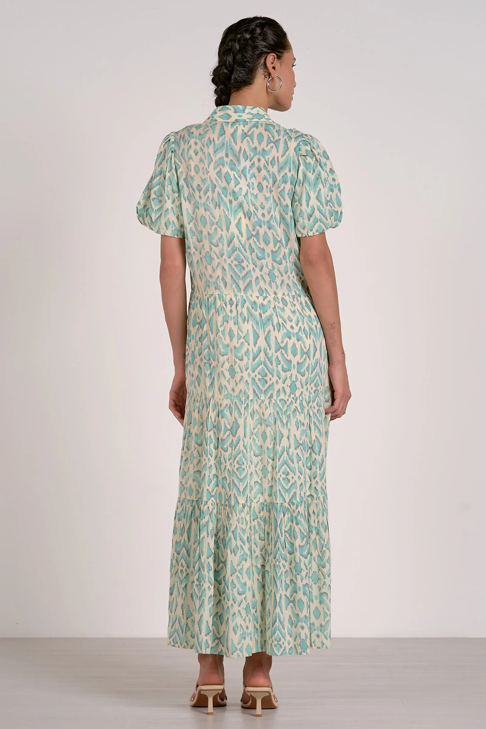 Elan: Midi Dress in Blue Casablanc