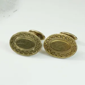 Engraved Victorian Gold Filled Cufflinks