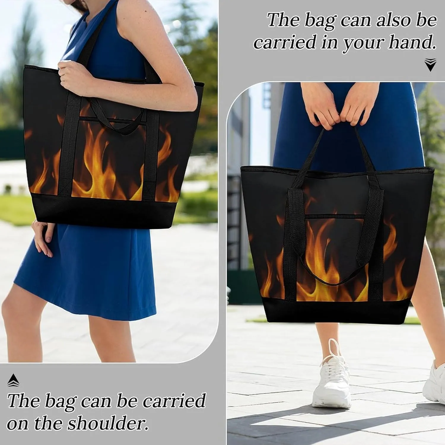 Fashionable Commuter Tote Bag Large Insulated Work Handbag