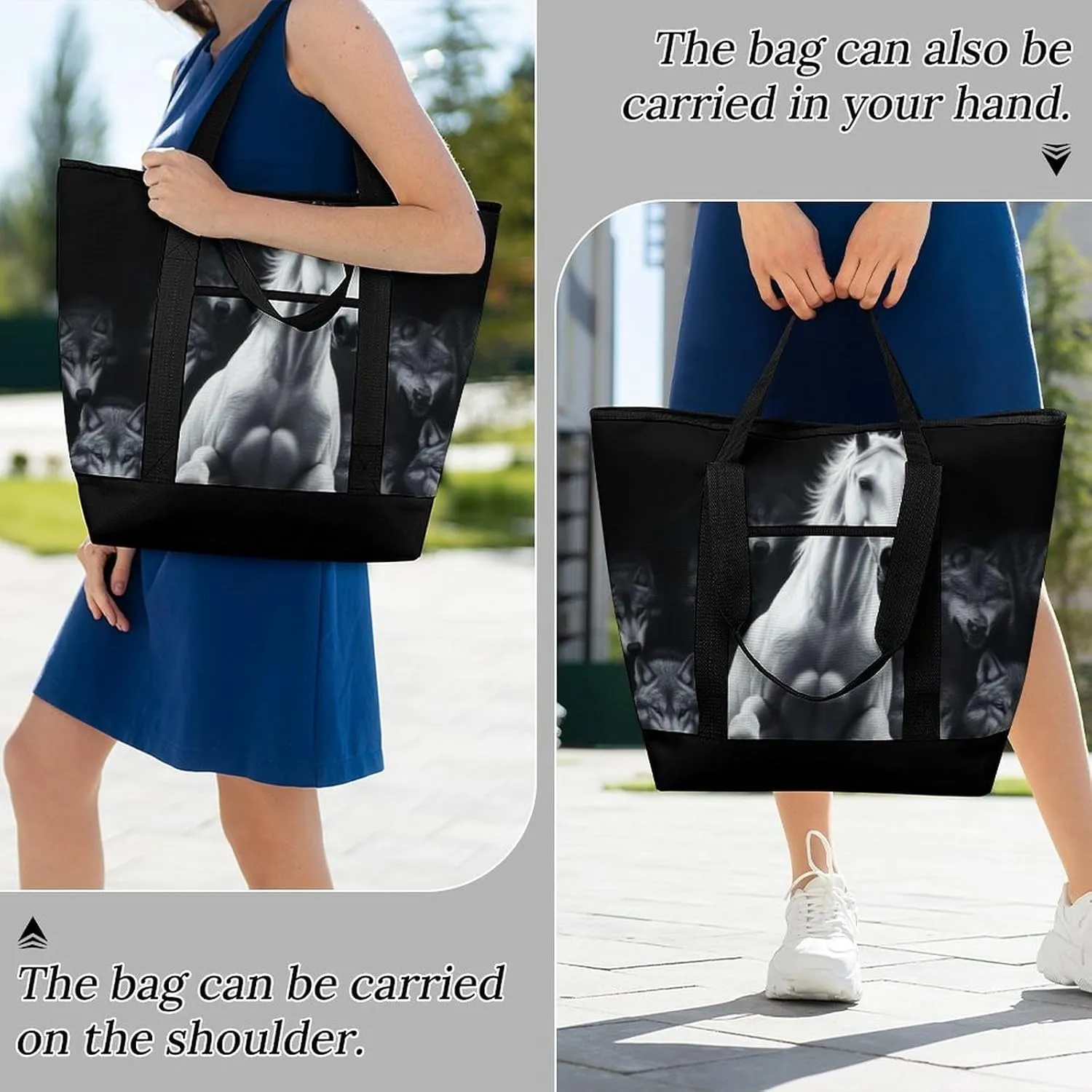 Fashionable Commuter Tote Bag Large Insulated Work Handbag
