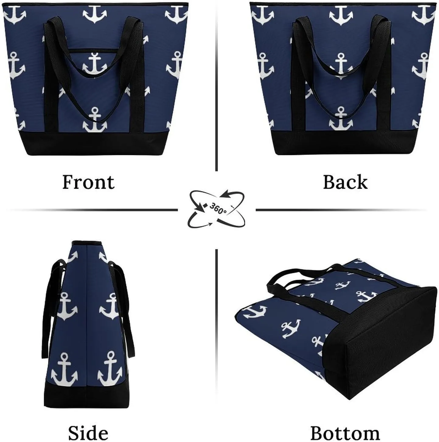 Fashionable Commuter Tote Bag Large Insulated Work Handbag