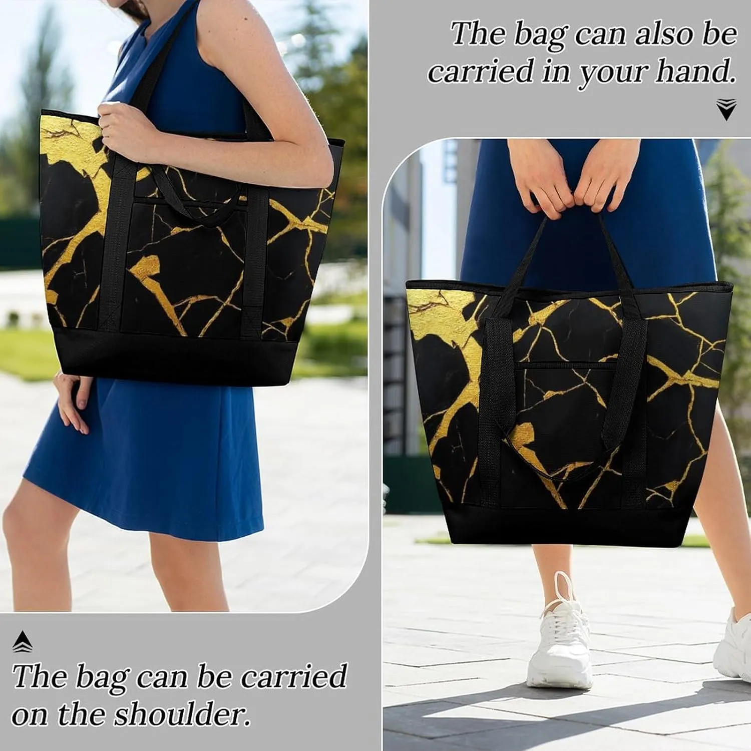 Fashionable Commuter Tote Bag Large Insulated Work Handbag