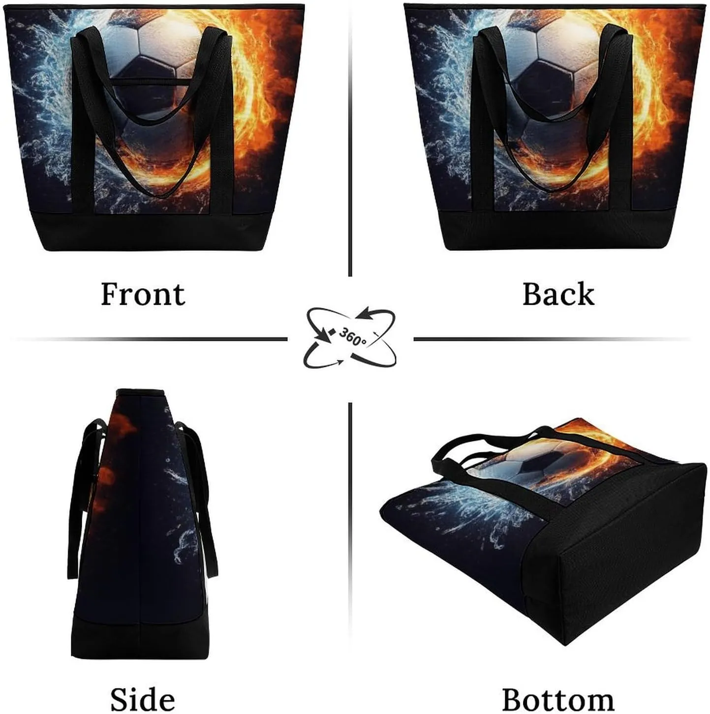 Fashionable Commuter Tote Bag Large Insulated Work Handbag