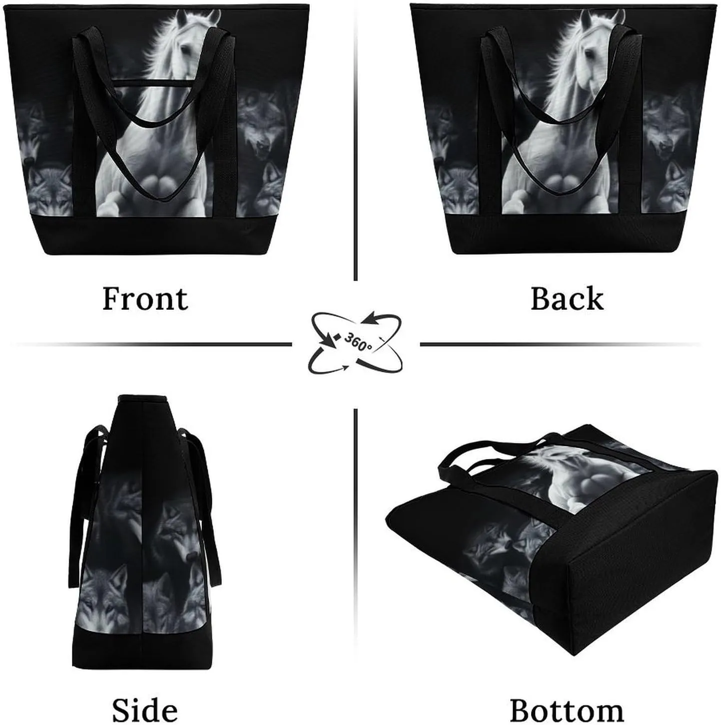 Fashionable Commuter Tote Bag Large Insulated Work Handbag