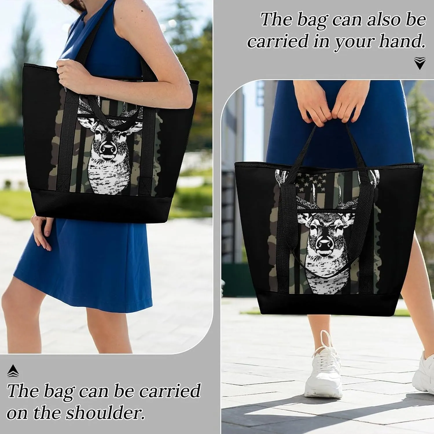 Fashionable Commuter Tote Bag Large Insulated Work Handbag