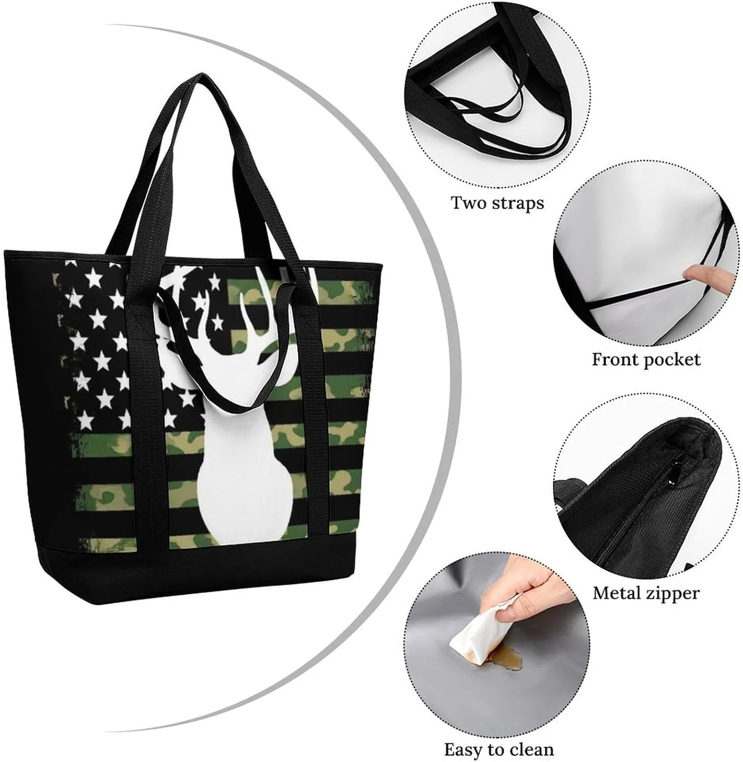 Fashionable Commuter Tote Bag Large Insulated Work Handbag