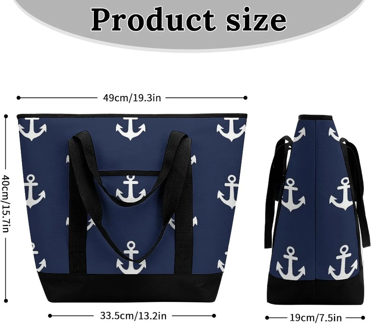Fashionable Commuter Tote Bag Large Insulated Work Handbag